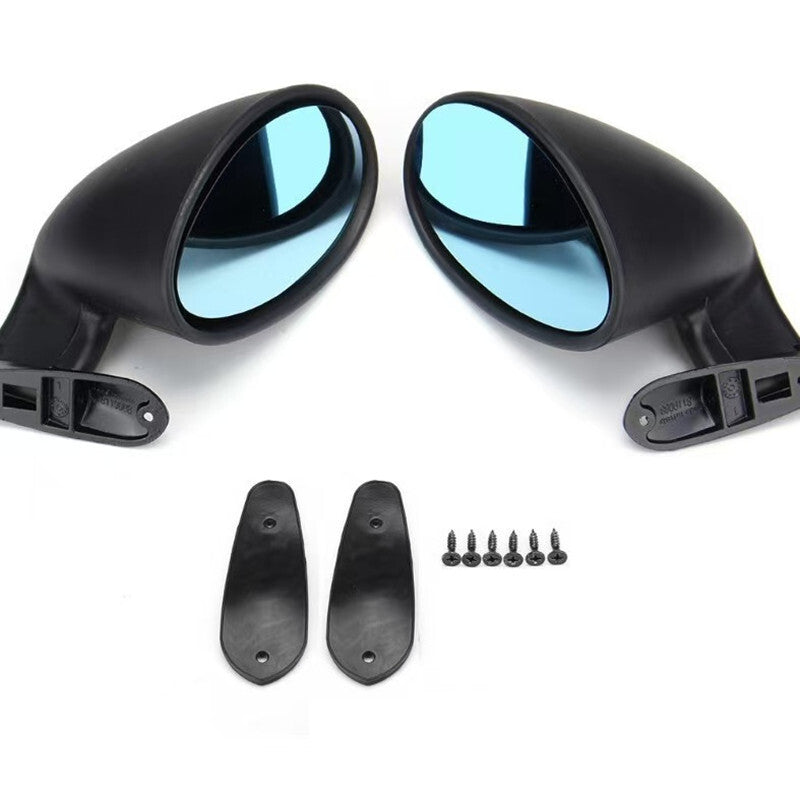 Universal Classic Vintage Gloss Black Car Side Mirror Retro Car Rearview Mirror