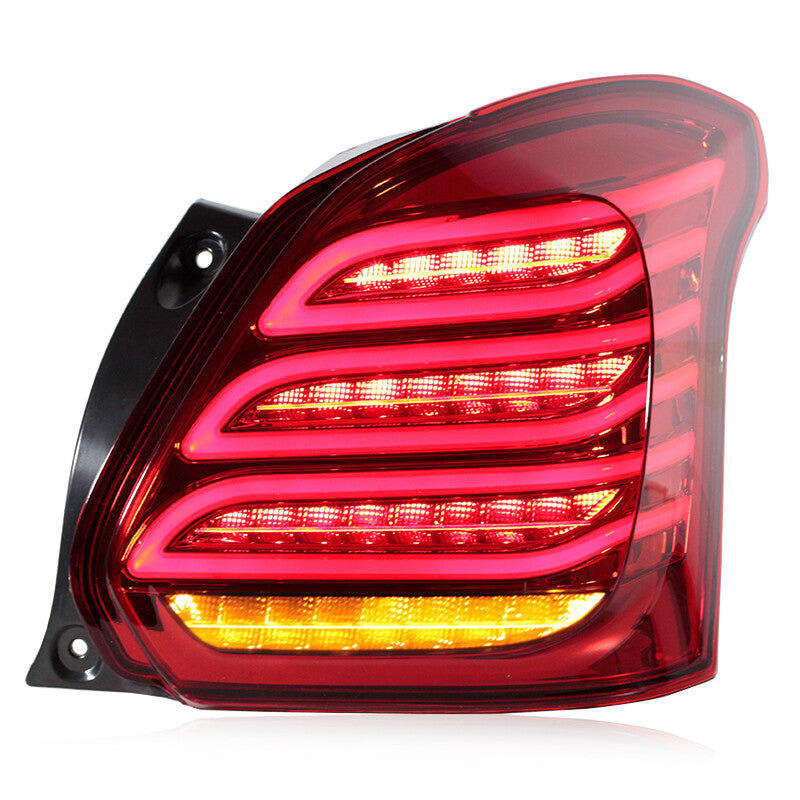 Red rear LED taillights with reverse dynamic turn signals are applicable to the for Suzuki for Swift 2017-19.