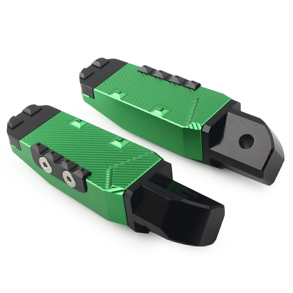 Fit for Yamaha YZF R1 R6 R1M R1S Green Rear Passenger Footrests Foot Pegs Pedal Pads