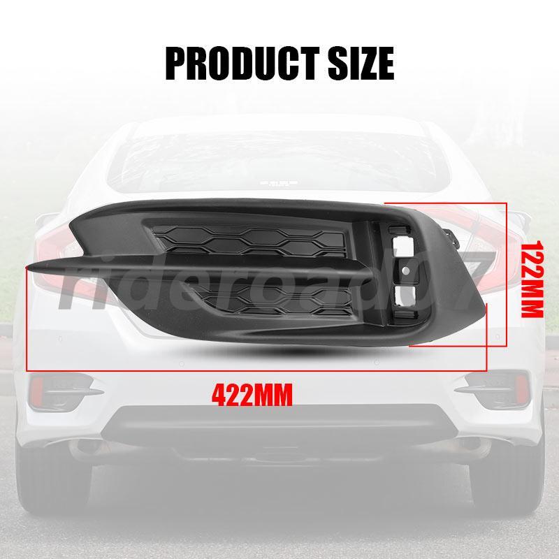 REAR RIGHT SIDE BUMPER REFLECTOR FOG LIGHT BEZEL COVER FOR 16-21 for HONDA for CIVIC