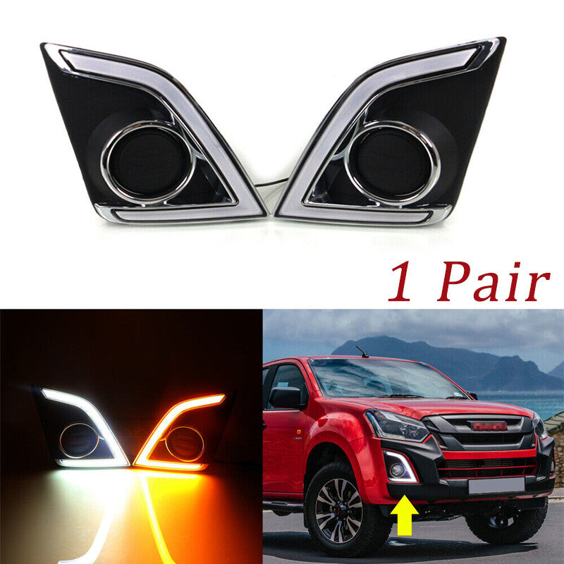 Replacement bumper for Isuzu D-Max 16-17 LED daytime running lights and fog lights