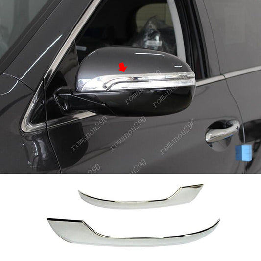 for Kia Sorento 2016-2020 Chrome Side Rearview Mirror Cover Trim Molding Strips