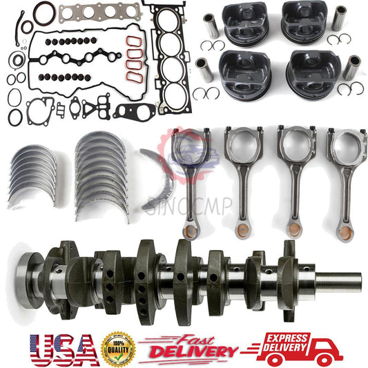 Engine Full Rebuild Overhaul Kit w/ Crankshaft Piston Connecting Rod for Hyundai