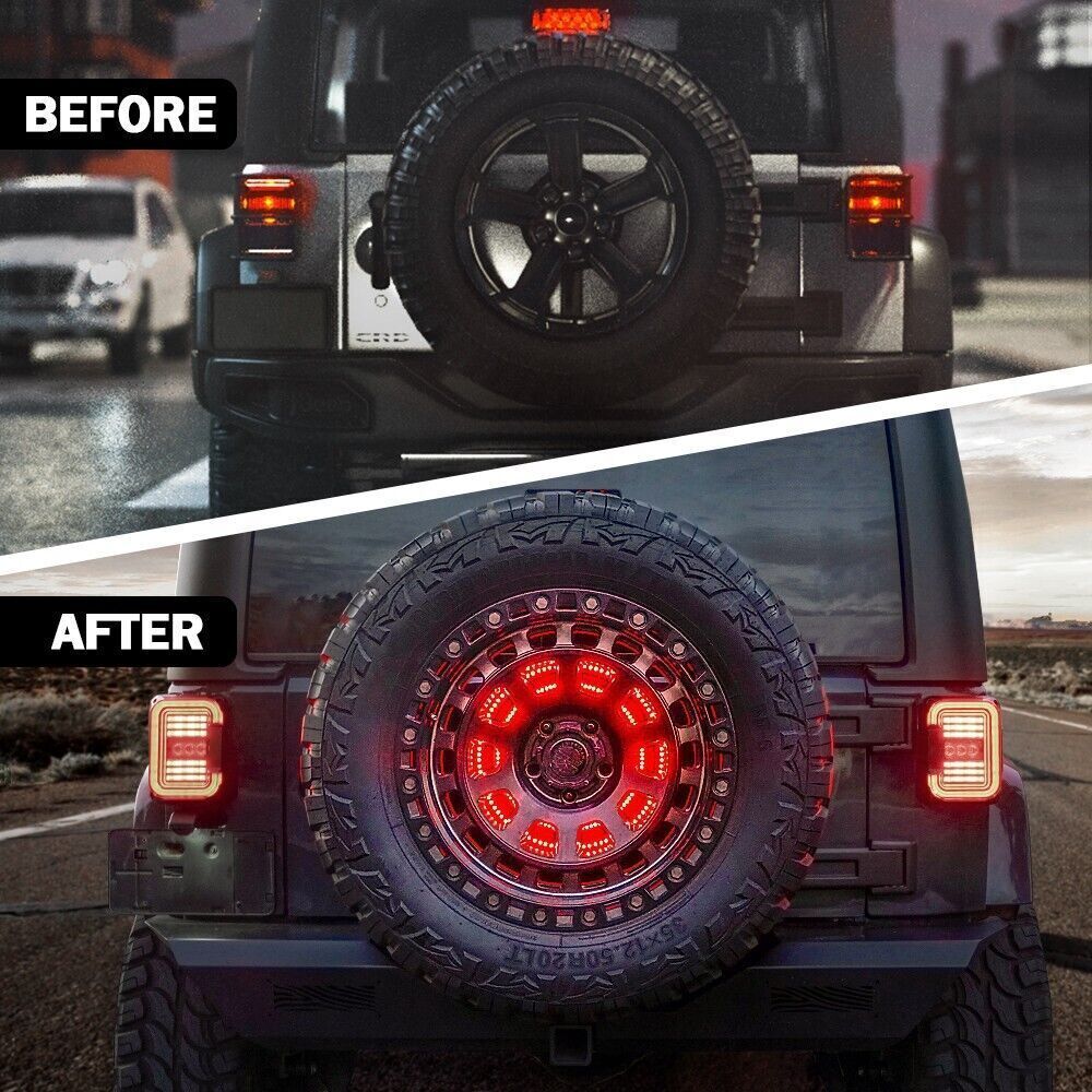 14 Dual LED Spare Tire Light Rear Brake Light 2007-2018 for Jeep for Wrangler JK JKU