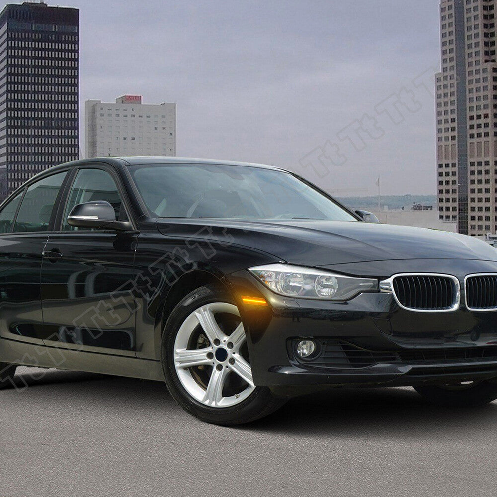 LED front bumper reflector lights and side marker lights are suitable for 2012-15 for BMW 320i, 328i, and 335i.