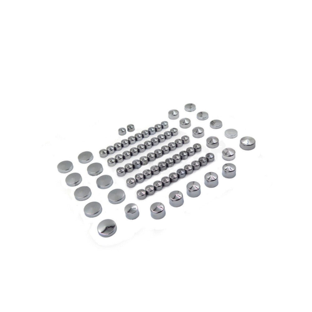77pcs Chrome Bolt Nut Caps Dress Cover Kit for Harley Sportster Engine 2004-2015
