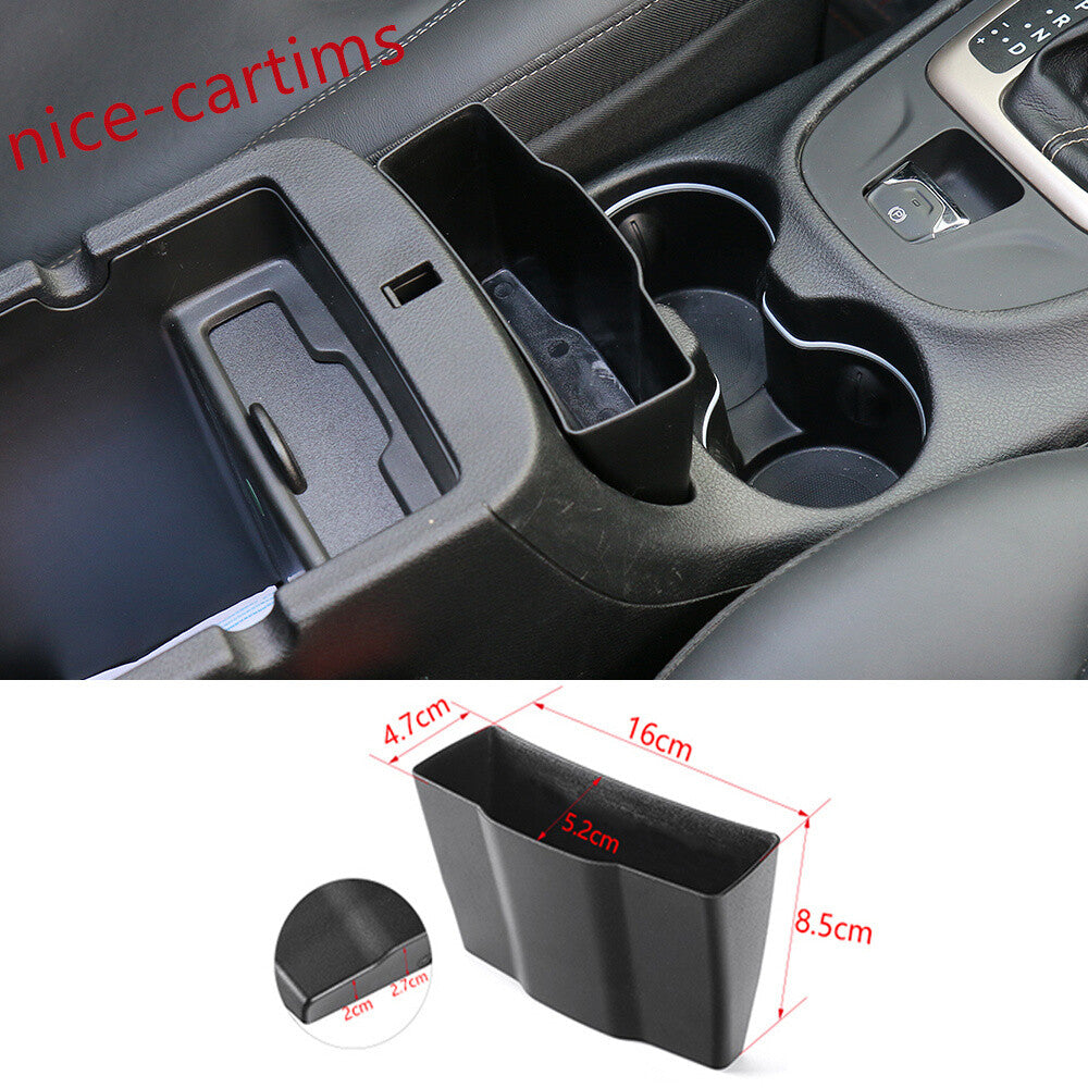 Black ABS Center Console Armrest Storage Box Holder Fits for Jeep Cherokee 2014+