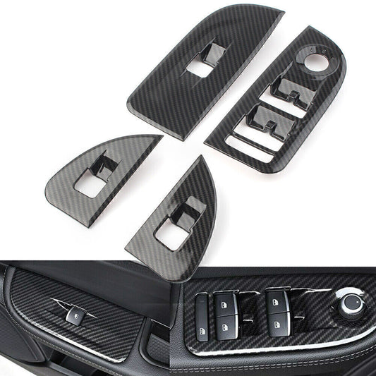 Fit for Alfa Romeo Giulia 2017-2020 18 Carbon Fiber Window Lift Switch Button Frame
