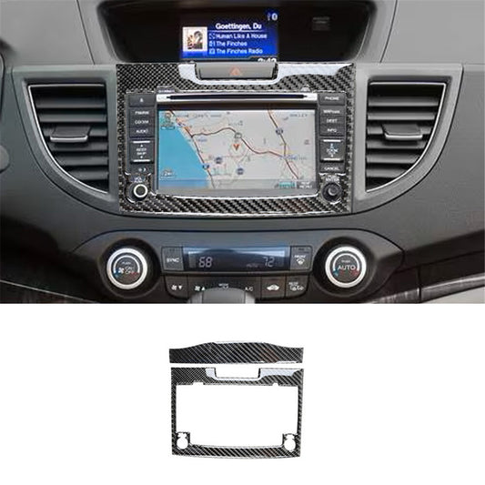 Carbon Fiber Radio With CD Player Frame Cover Trim for Honda CRV CR-V 2012-2014