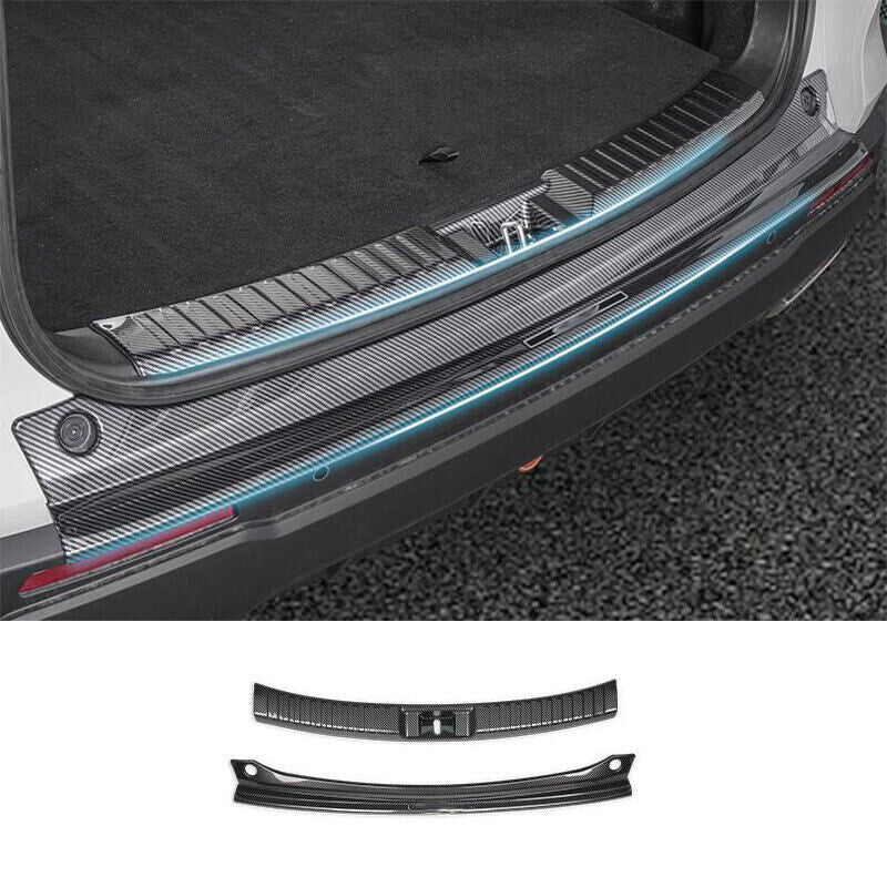 for Honda CR-V 2023-2024Carbon Fiber Rear Bumper Protector Trim Trunk Sill Guard