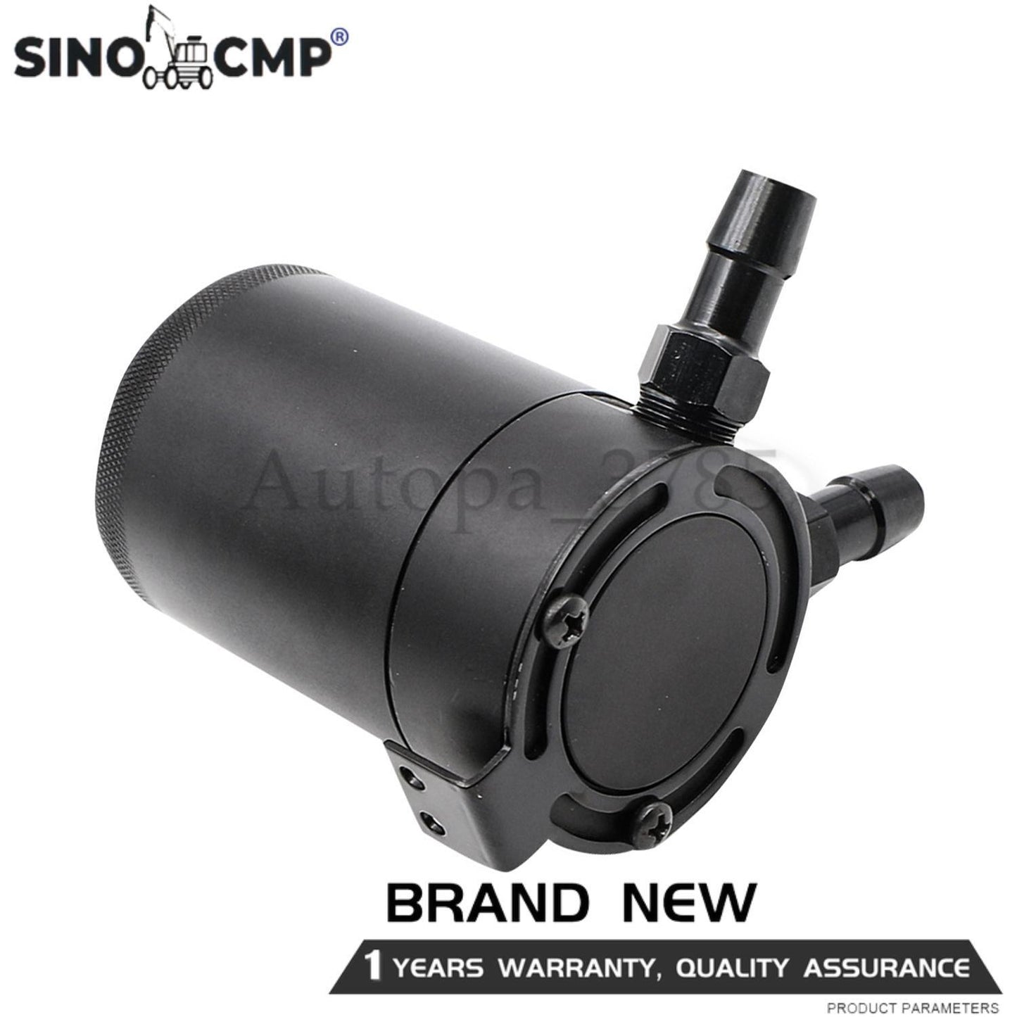 2-Port Oil Catch Can Aluminum Universal Reservoir Tank Compact w/Baffled Black?