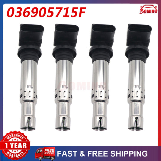 4X New Ignition Coil for VW for Golf 1.4 TSI for VW Polo for Jetta 1.6 FSI for Tiguan 036905715F