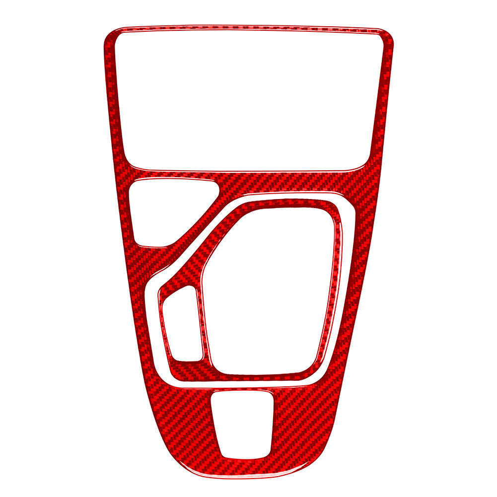 Carbon Fiber Red Gear Shift Panel Cover Trim Kit for Jeep Cherokee 2014-2018