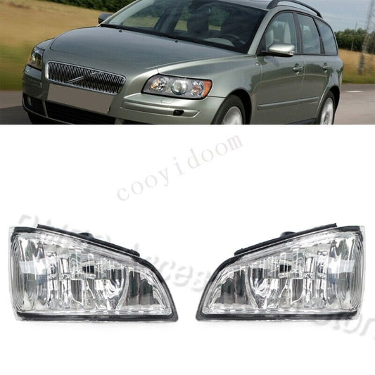 A pair of rearview mirror indicators for turn signals suitable for Volvo S40 V50 2005-2007.