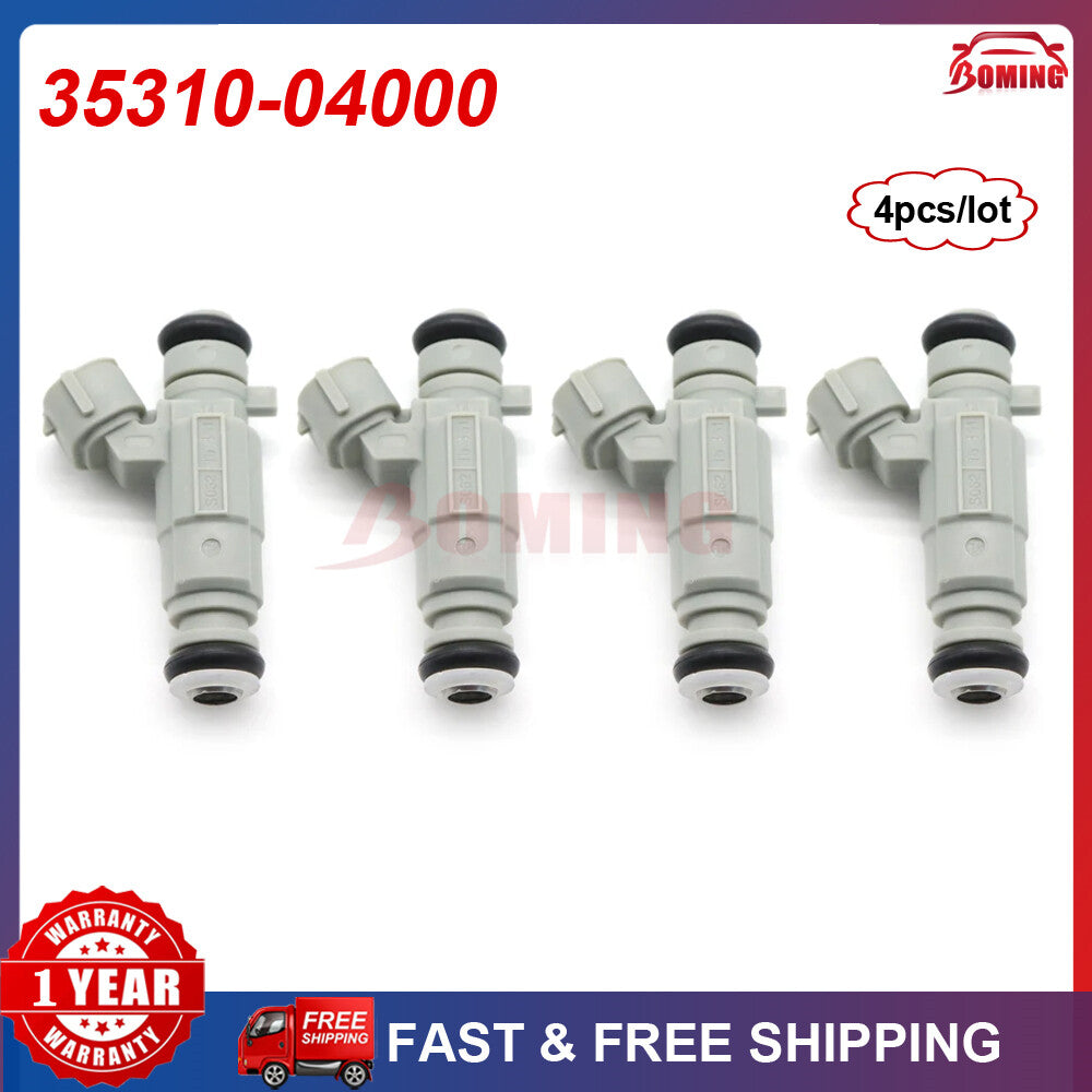 Fuel injectors 35310-04000 for Hyundai i10 2016 for Kia Picanto Mk2 1.0L - new 4-Piece Set