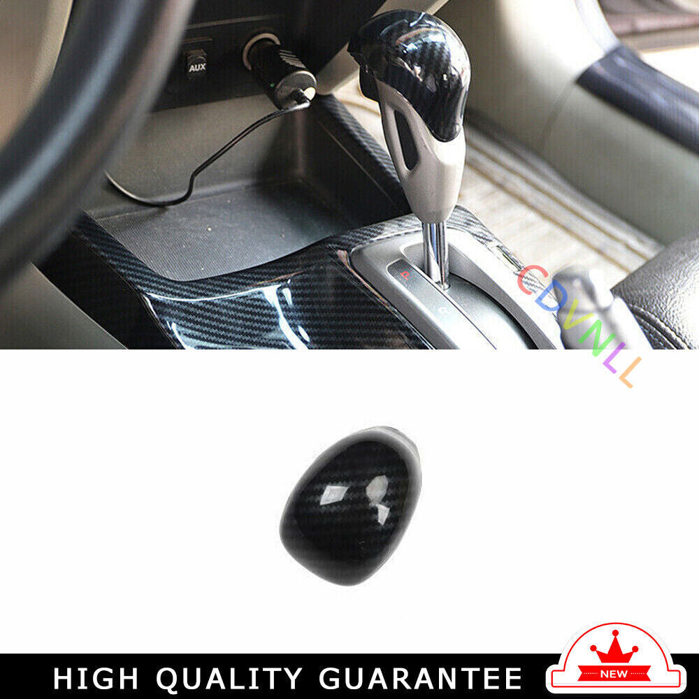 Gear Shift Knob Head Cover Trim for Honda for Civic 9th 2012-2015 Carbon Fiber ABS