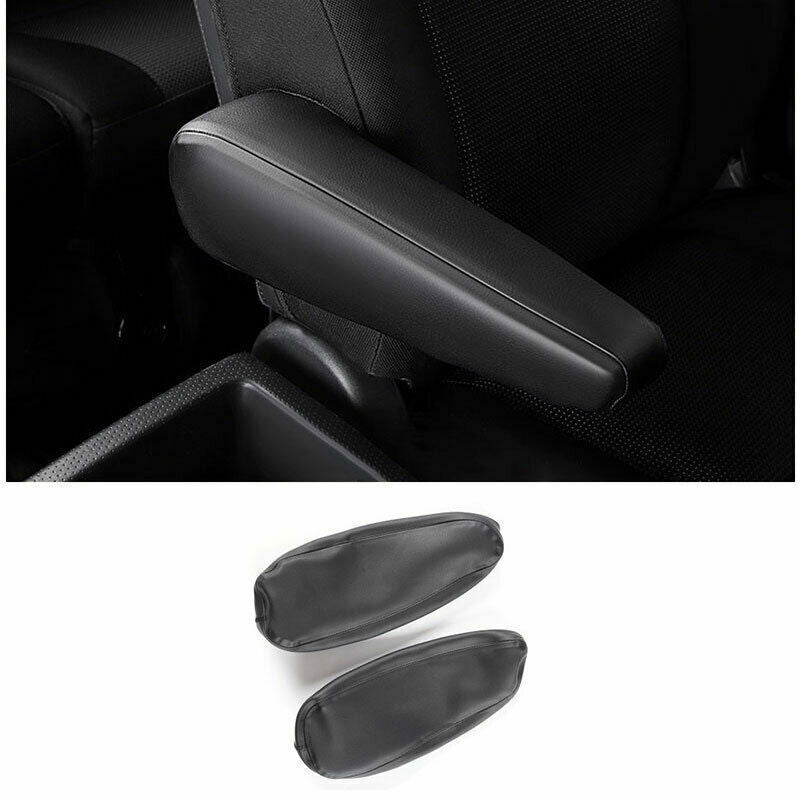 for Toyota FJ Cruiser 2007-2014 Black Leather Front Row for Seat Armrest Handle Trim