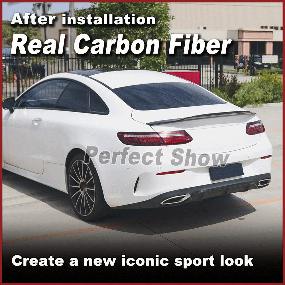 for Benz C238 E400 E450 Coupe 2017-2019 REAL CARBON Rear Trunk Spoiler Boot Wing