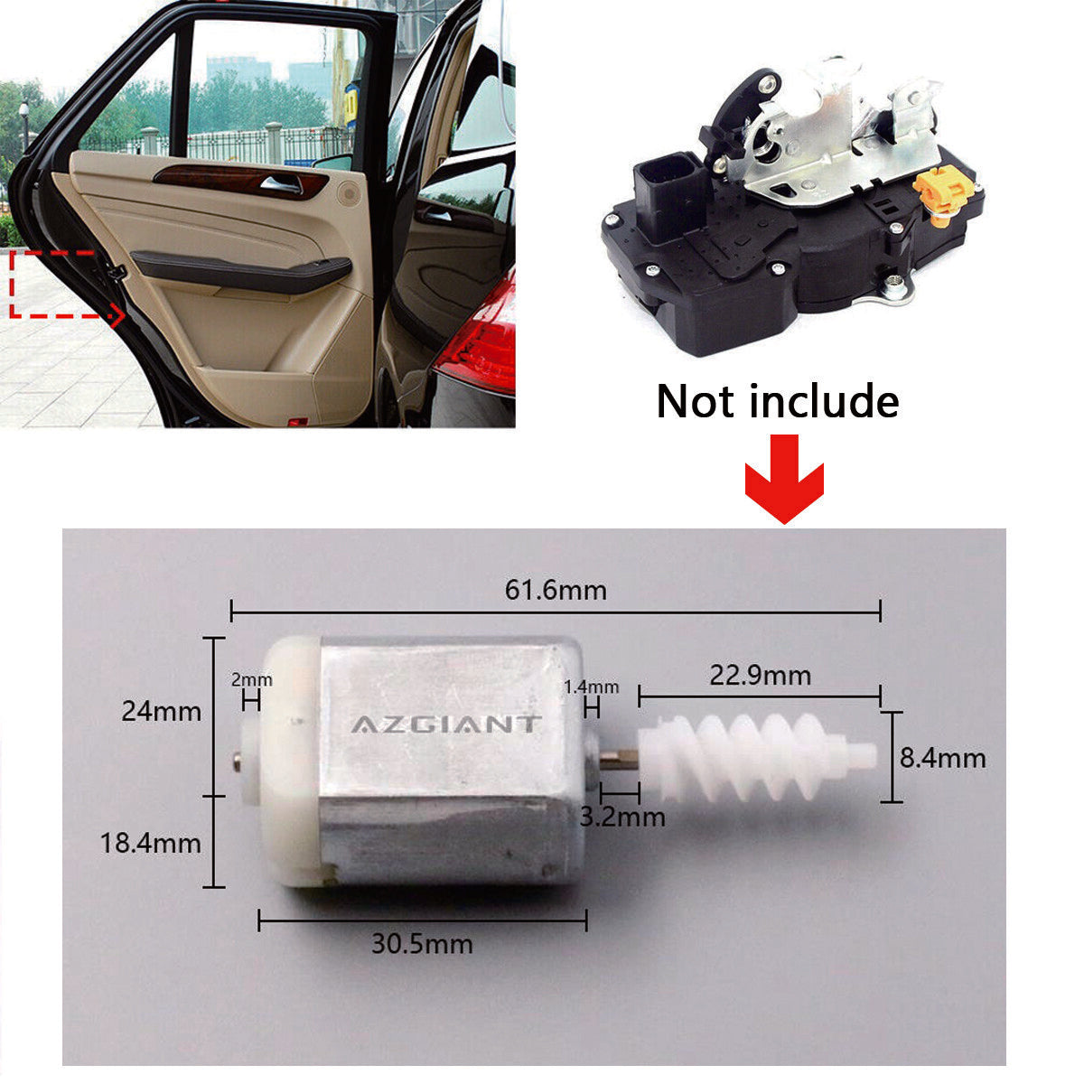 1020656 3T0415 Central Door Latch Actuator Motor for 2013-2016 for Ford Fusion MK3