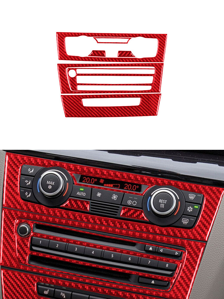 Central Control Trim Cover B for BMW 1 Series Convertible E82/E88 2008-2013 Red