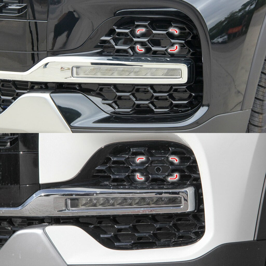 One pair of new front bumper fog light grille covers for Chery Tiggo 8 2018