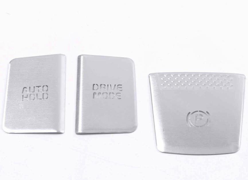 Center Console Button Switch Cover 3 for Kia Carnival 2022-2023 Silver Aluminum