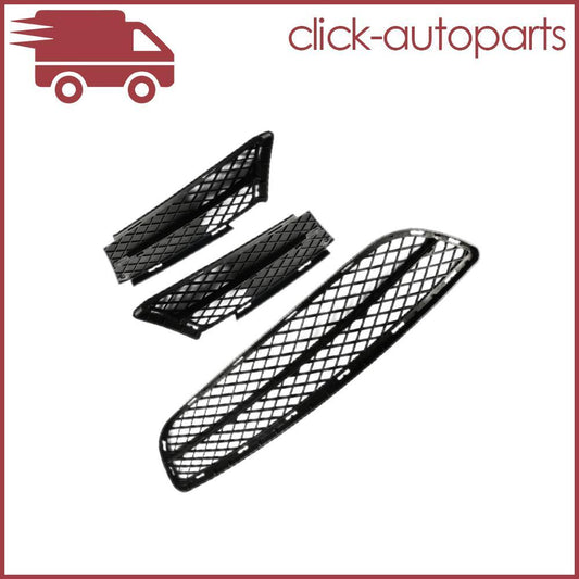 3 Front Lower Left Right Center Bumper Grilles Cover Fits 2006-2008 for BMW 3 Series