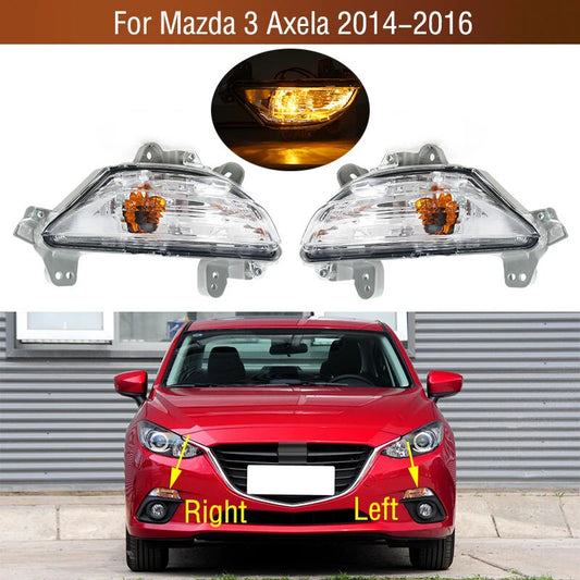 2PCS Front Turn Signal Light Daytime Running Light for Mazda 3 axela 2014-2016