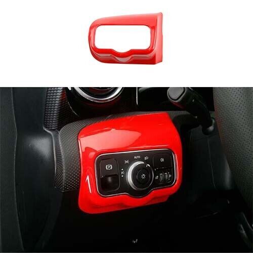 Trim Headlight Switch Control Frame ABS Red for Benz A-Class CLA 2019-2021 2023