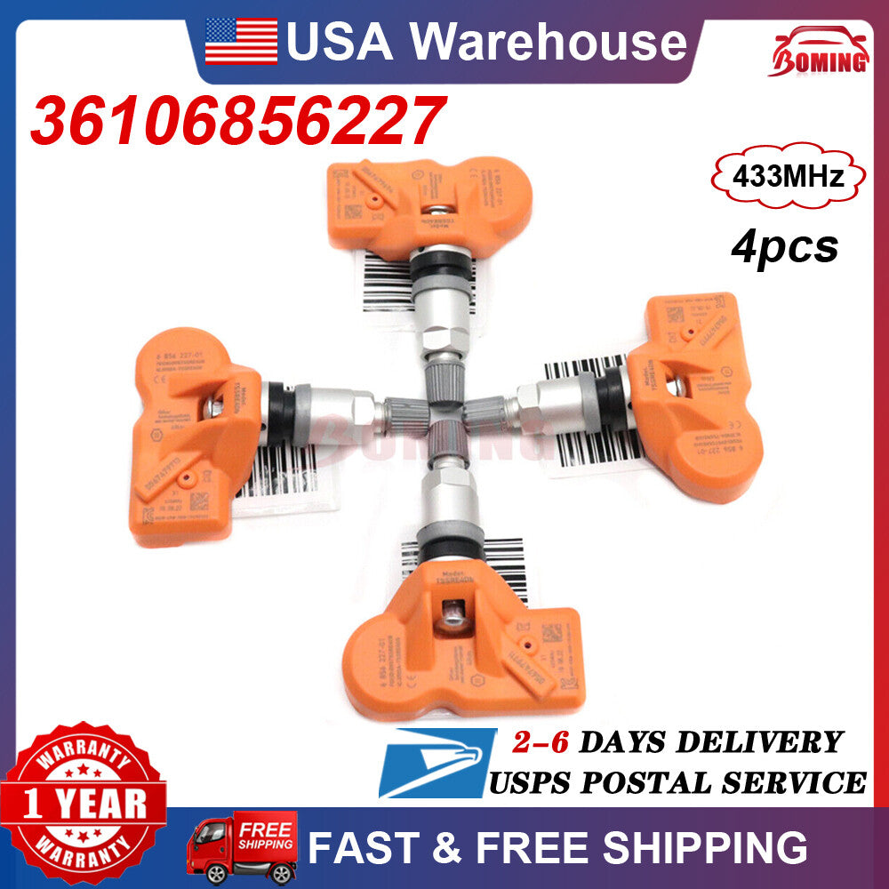 New Set 4pcs TIRE PRESSURE SENSOR TPMS 36106790054 Fits for BMW for Mini 433MHz US