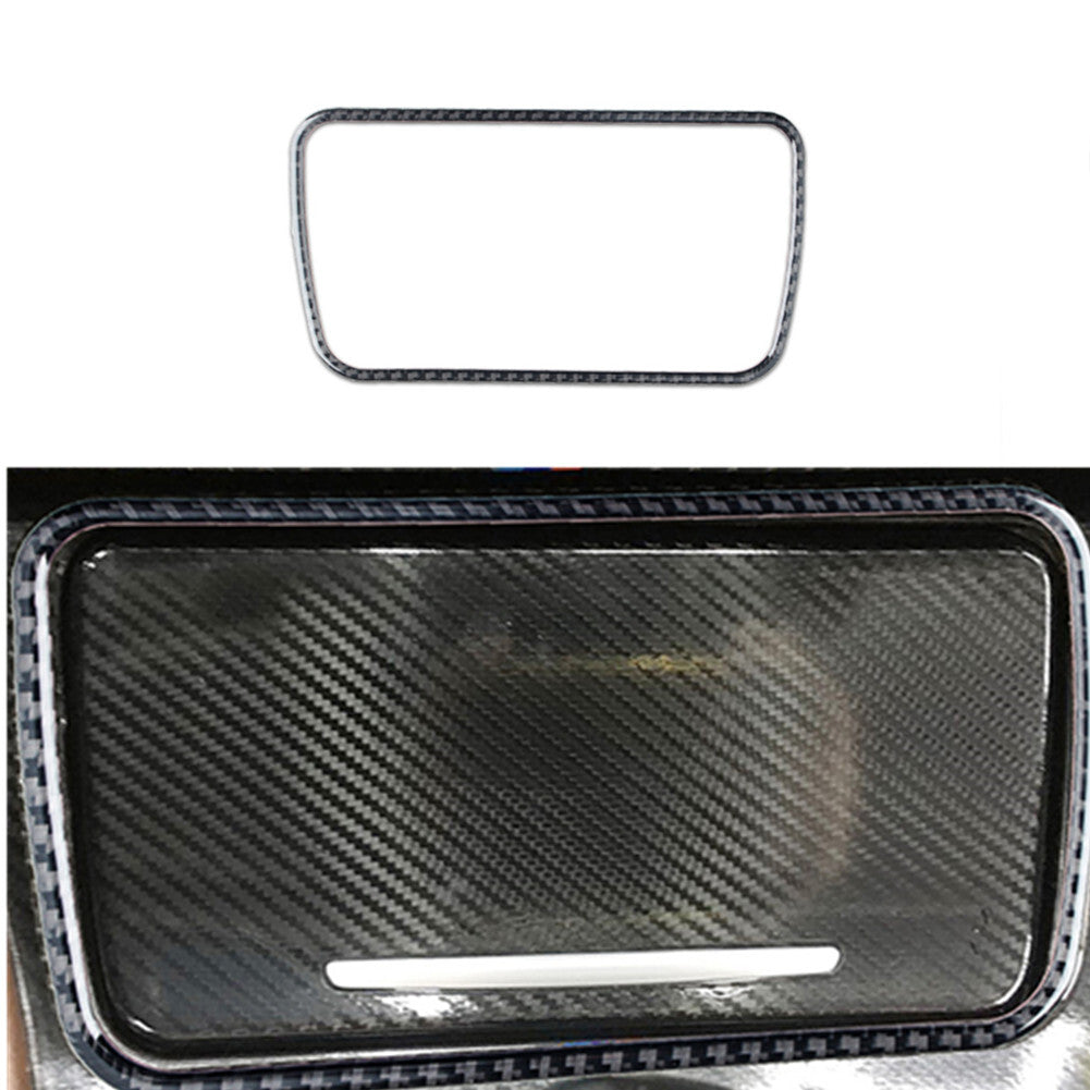 Carbon fiber water cup holder trim for BMW F10 5 Series 2011-2017