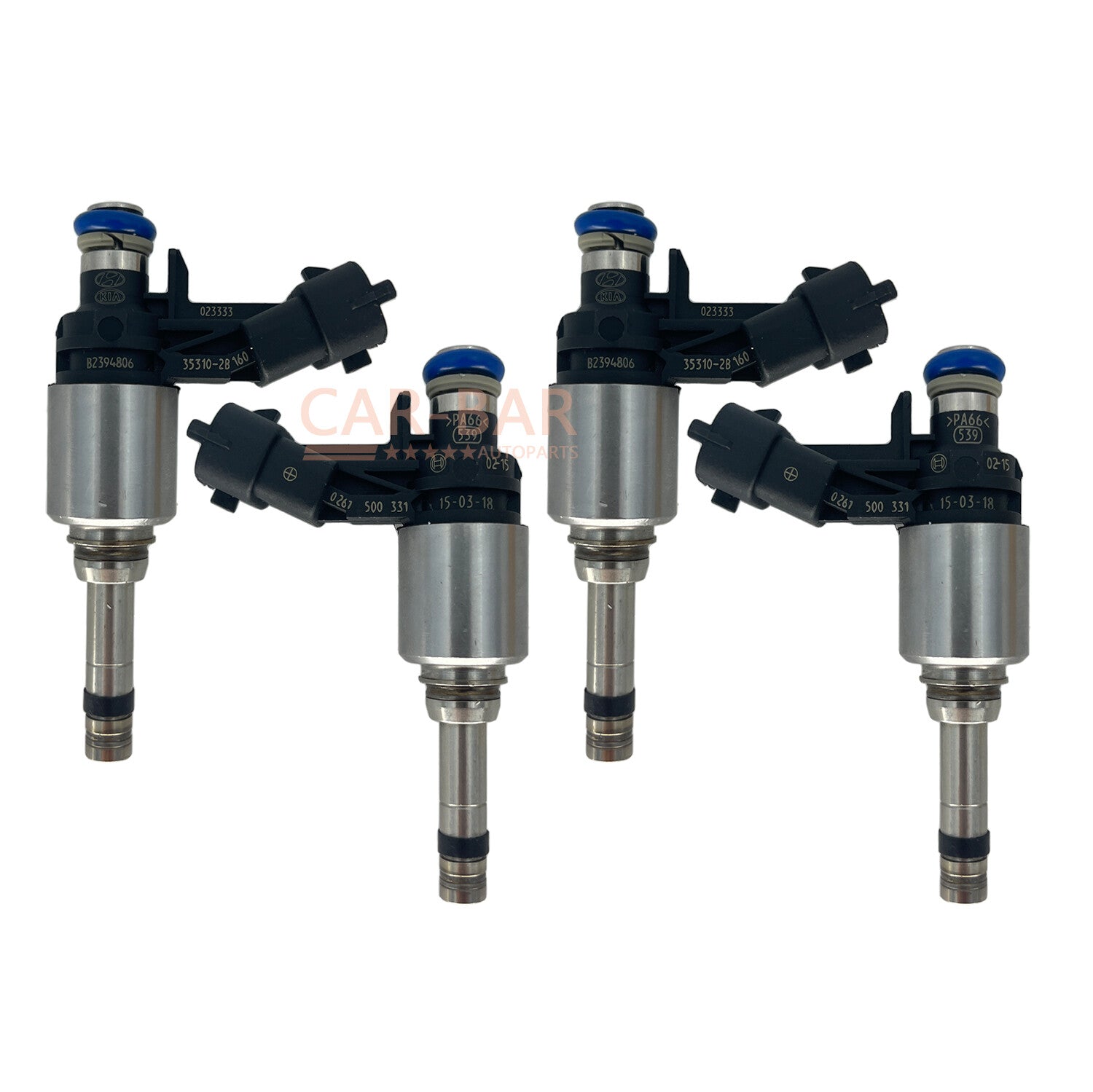 4x Fuel Injector 353102B160 for 2012-15 for Hyundai Accent for Kia Rio Soul 1.6T