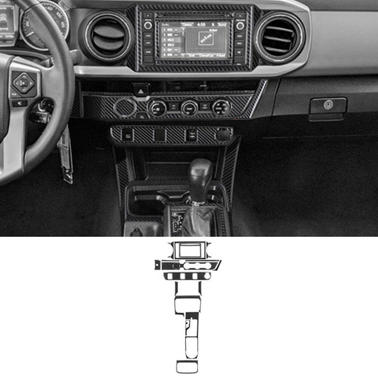 20Pcs Carbon Fiber Central Console Trim Kit for Toyota Tacoma 2016-2021 Type B