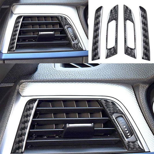 Air Outlet Vent Trim for BMW 3 4 Series GT 13-2019 Console LR Real Carbon Fiber