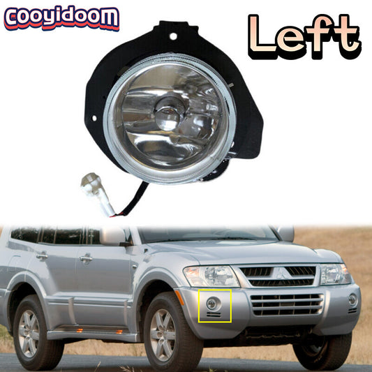 Left front bumper fog light with bulb for Mitsubishi Montero 2003 - 2006