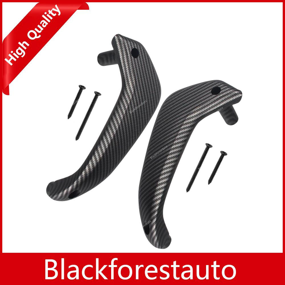 2x for Ford Fiesta 11-19 Inner Right+Left Door Pull Handle Carbon Fiber