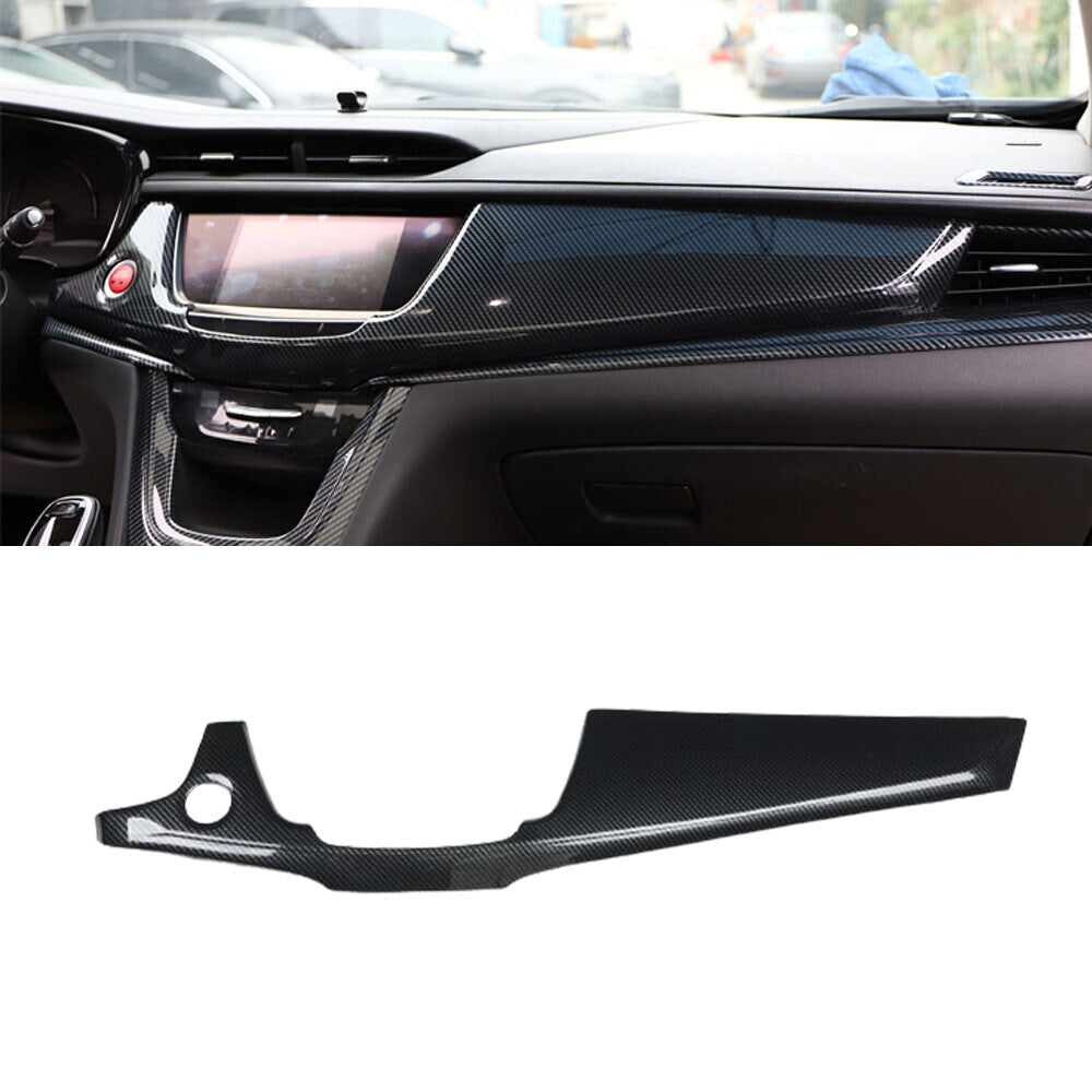 for Cadillac XT5 17-24 ABS Carbon Fiber Central Console Instrument Strip Trim 1P