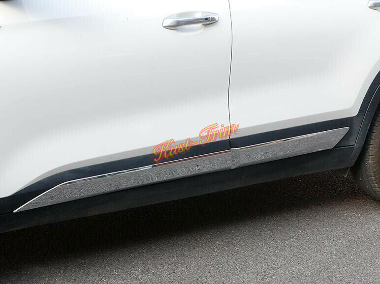 For 2020 2021 for Kia Seltos KX3 Chrome ABS Body Side Door Cover Strip Trim Set 4Pcs