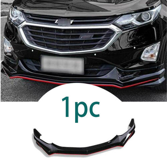 for Chevrolet Equinox 2018-22 Black Red Front Bumper Lip Spoiler Splitter 1pcs