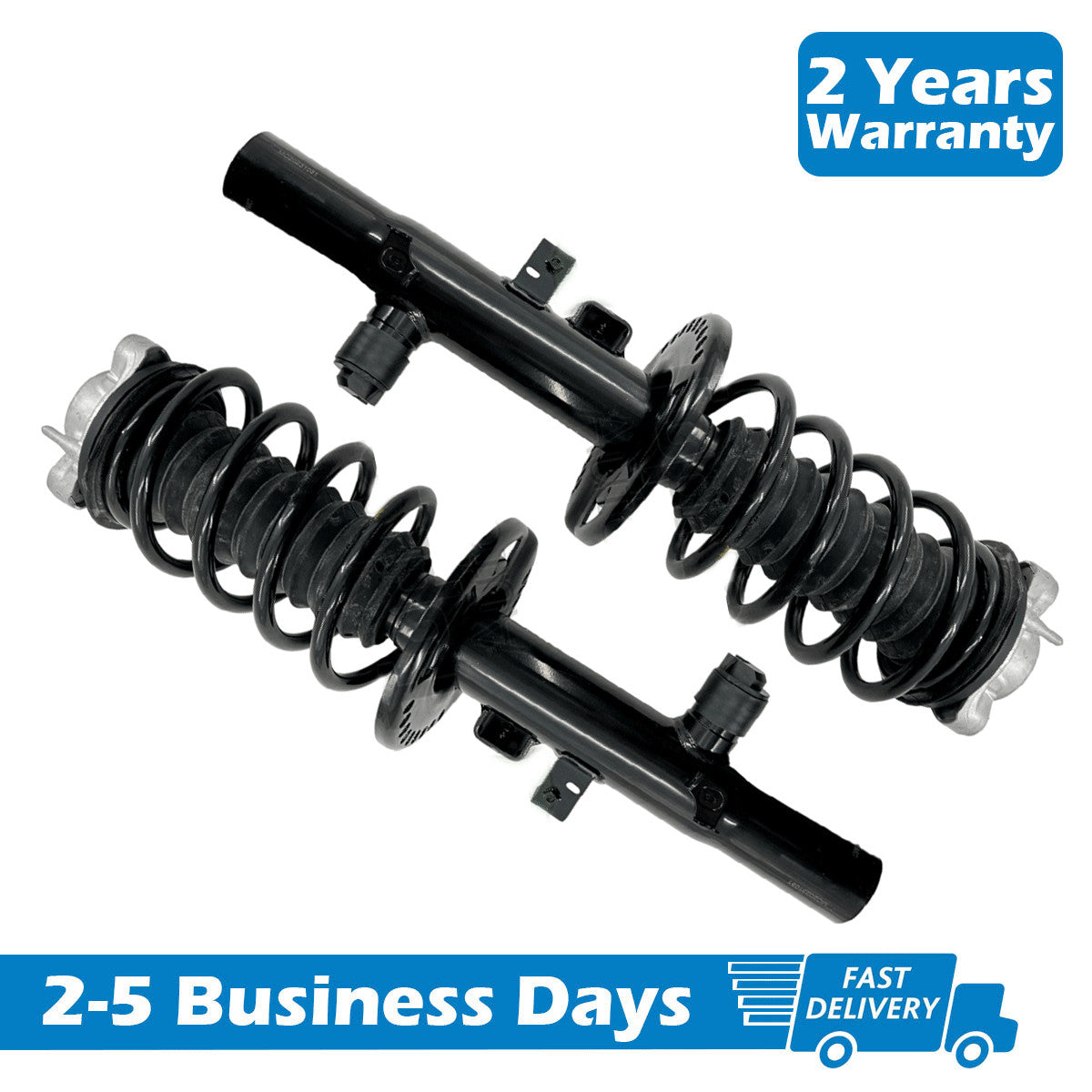 A pair of front shock absorber spring struts from Assys VDC for BMW X3 G01, X4 G02 xDrive, 2018-2023.