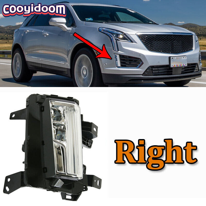 for Cadillac XT5 2017-2020 Right Front Fog Lamp Driving Light Assembly LED DRL