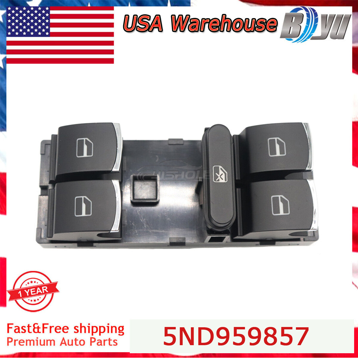 Front Left Power Window Master Control Switch for VW for Tiguan for Golf for Jetta CC for Passat