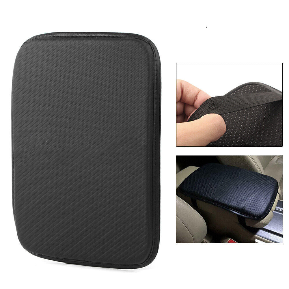 Center Console Armrest Cushion Mat Pad Cover Carbon Fiber Fit for MUSTANG Car Auto