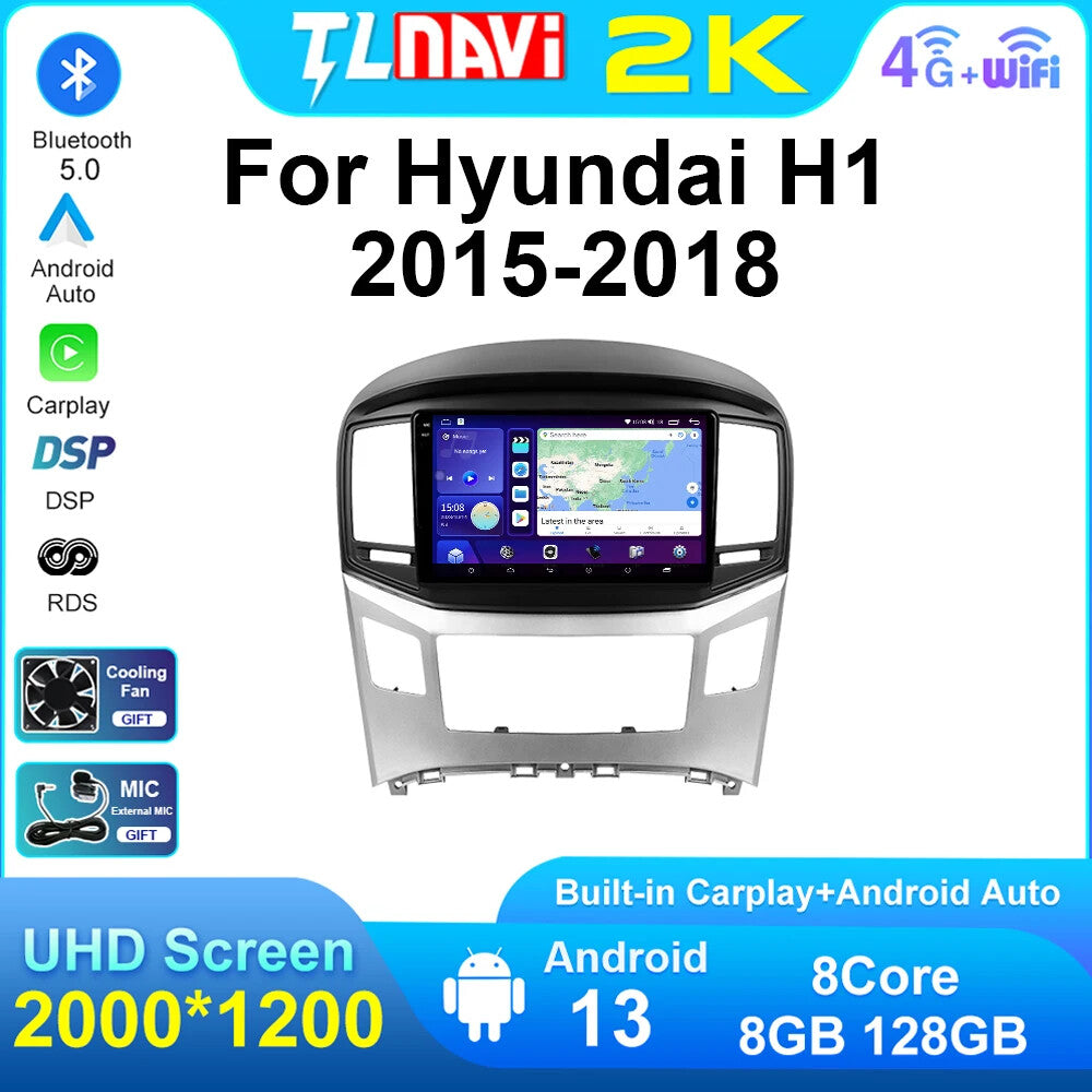 for Hyundai H1 2 Starex 2015-2018 Auto GPS Carplay Car Radio Video Player Screen
