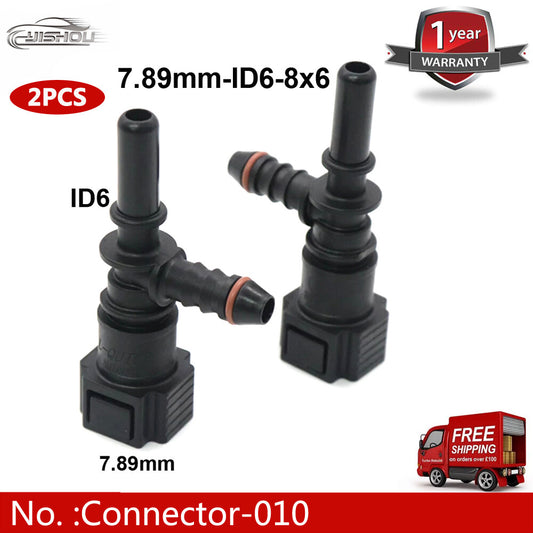 2-pack/Bulk Fuel Line Hoses Quick Release Female Connector 7.89mm ID6 8x6
