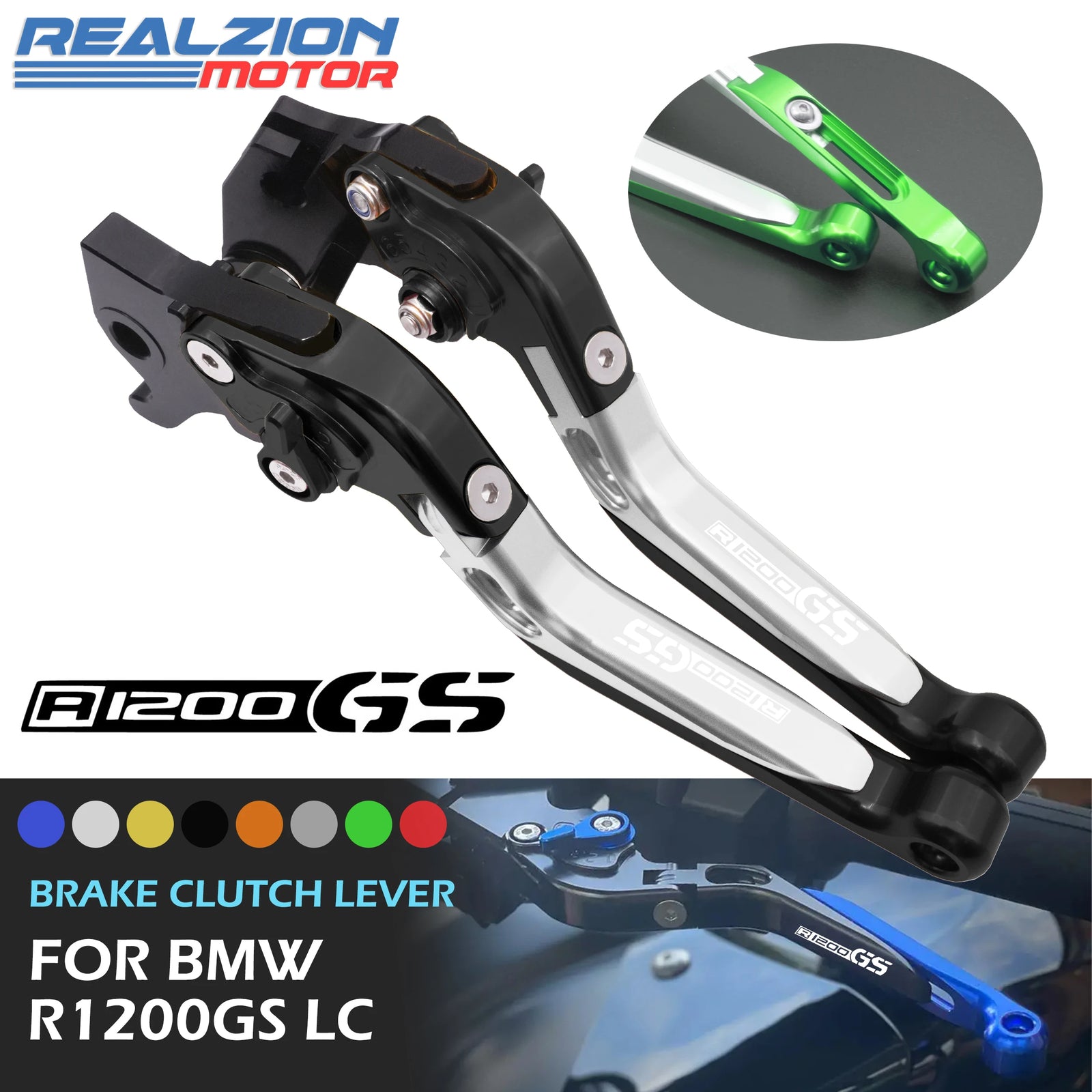 Realzion R1200 GS Brake Clutch Lever Motorcycle Adjustable Folding Levers Clutch