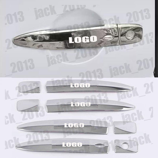 silvery stainless For 2013-2019 for Nissan Sentra Side for Smart Door Handle Covers Trim
