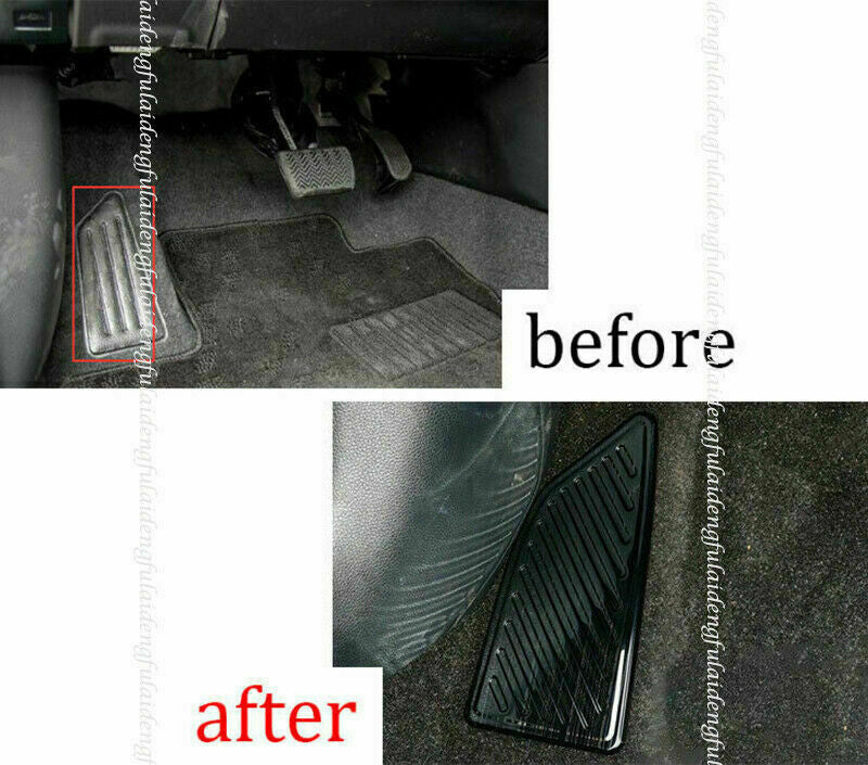 Fit for Toyota for Corolla 2019-2023 Black Titanium Footrest Pad Pedal Cover Trim