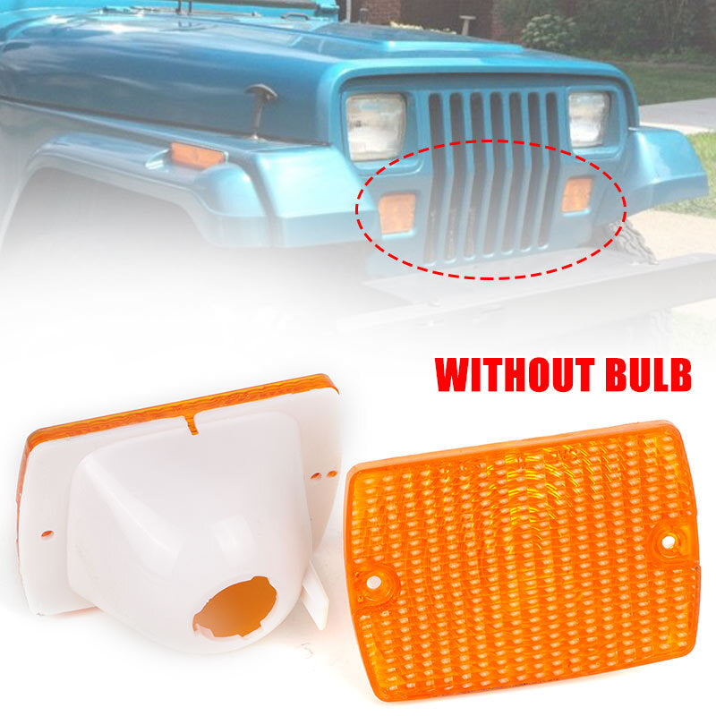 Front Bumper Turn Signal Lamps Side Marker Lights for Jeep 1987-1995 for Wrangler YJ