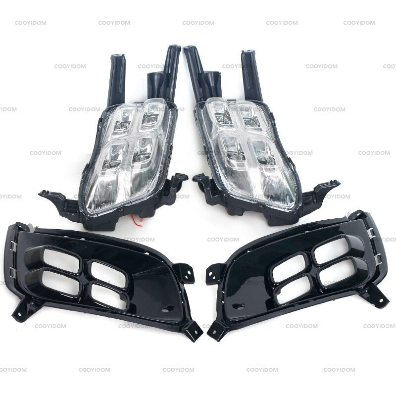 1Pair LED Fog Lamp ABS 12V DRL Daytime Running Light for Kia Optima K5 2014-2015